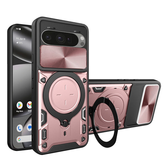 Custodia per Google Pixel 10 Pro XL, Techsuit, CamGuard Pro, Rosa Dorato