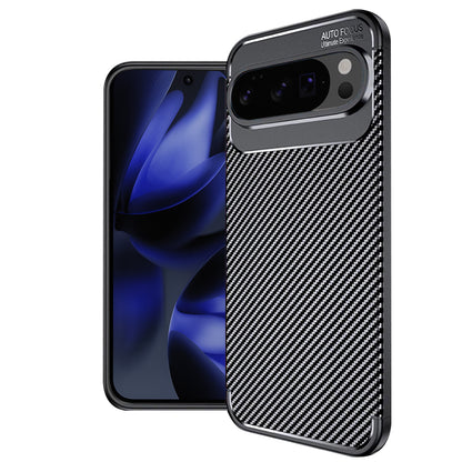 Custodia per Google Pixel 10 Pro XL, Techsuit, CarbonFiber, Nera