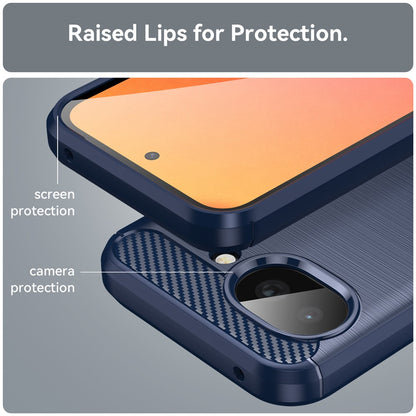 Coque pour Google Pixel 10a, Techsuit, Carbone, Bleue