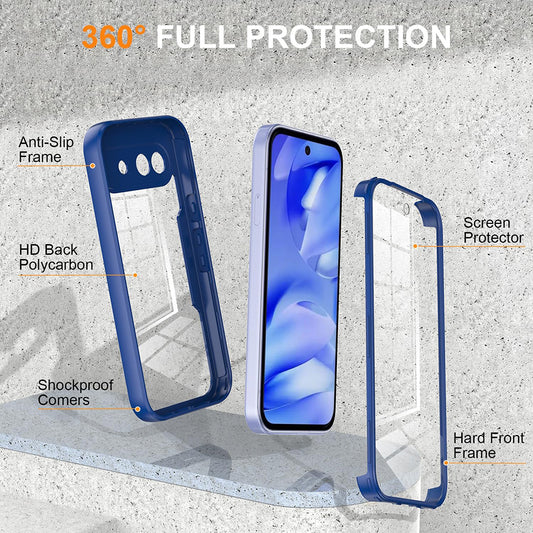 Custodia per Google Pixel 10a, Techsuit, ColorVerse 360, Blu