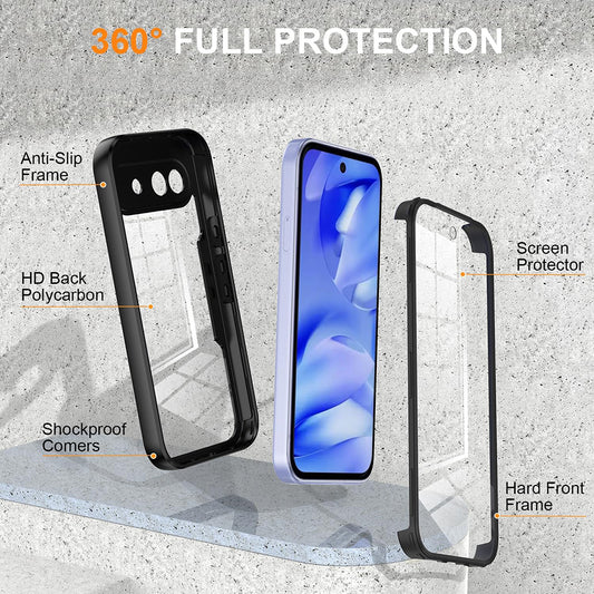 Custodia per Google Pixel 10a, Techsuit, ColorVerse 360, Nera