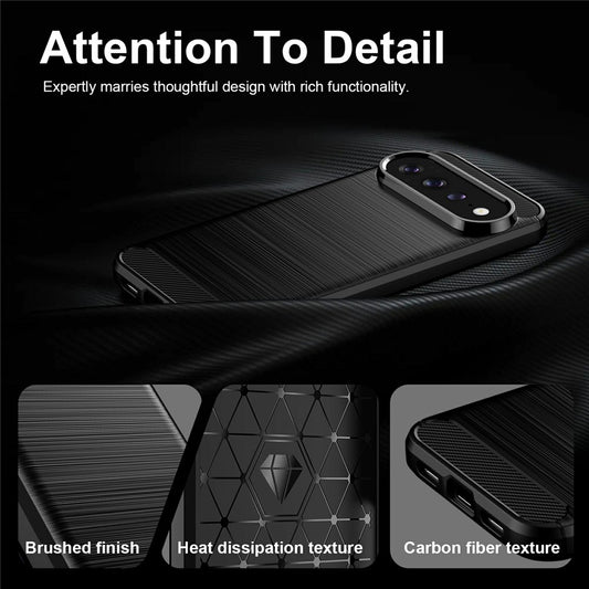 Coque pour Google Pixel 11 Pro / 11, Techsuit, Carbone, Noire