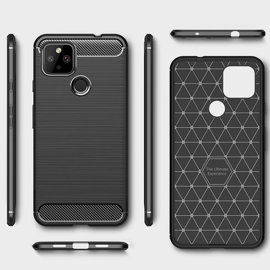 Coque pour Google Pixel 4a 5G, Techsuit, Carbone, Noire
