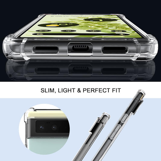 Coque pour Google Pixel 6 Pro, Techsuit, Anti-choc Claire, Transparente