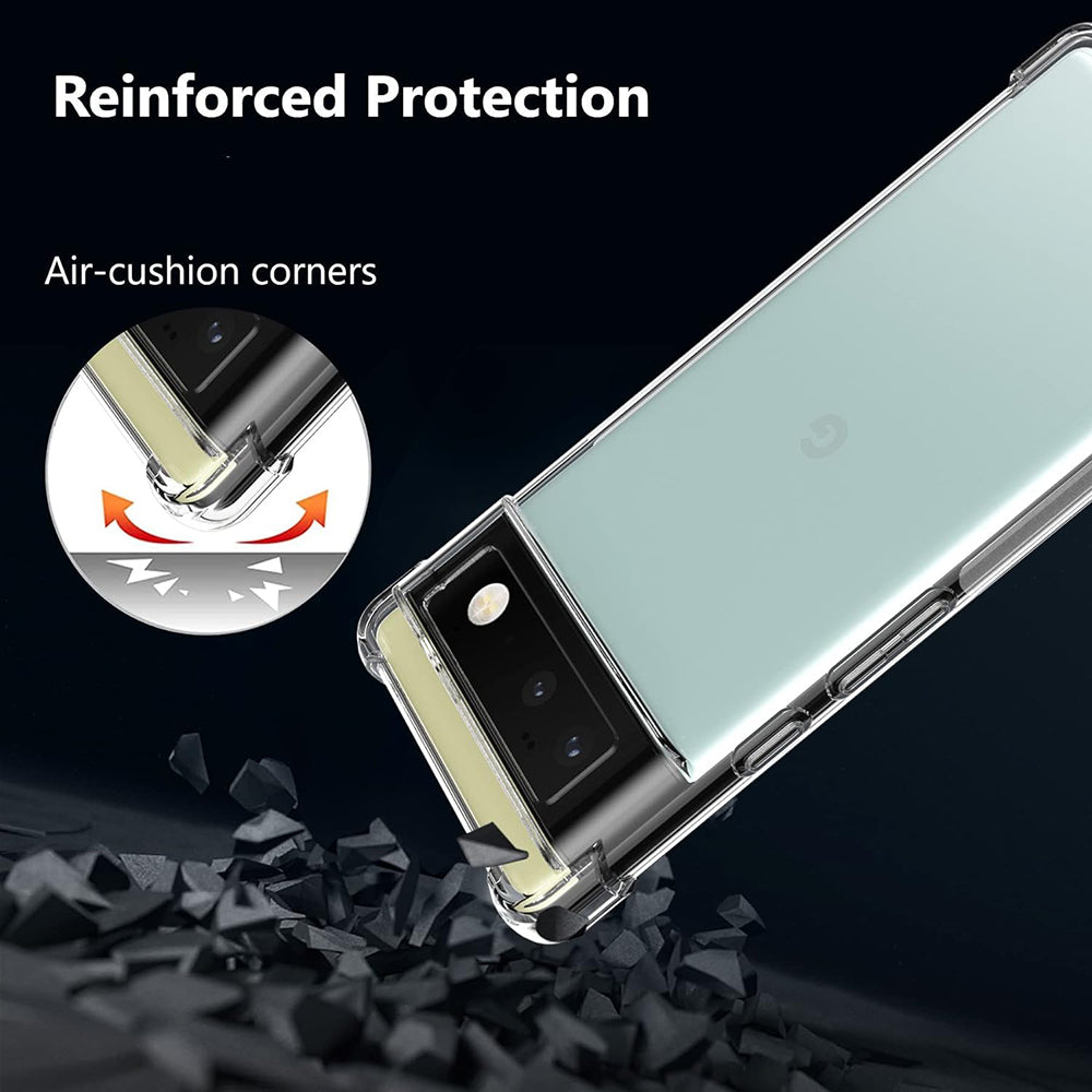 Custodia per Google Pixel 6 Pro, Techsuit, Shockproof Clear, Trasparente