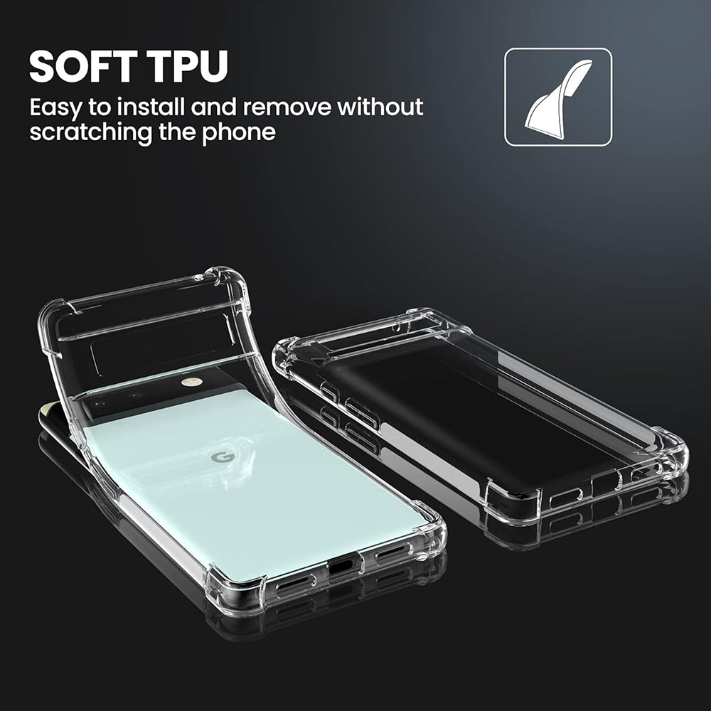 Custodia per Google Pixel 6 Pro, Techsuit, Shockproof Clear, Trasparente