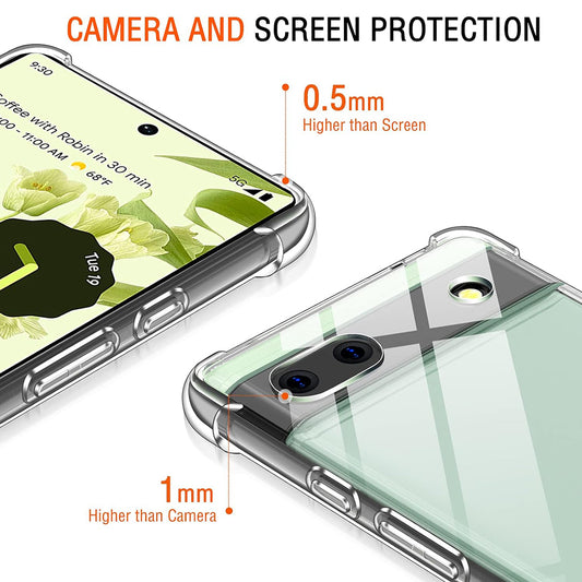 Coque pour Google Pixel 6a, Techsuit, Anti-choc Claire, Transparente
