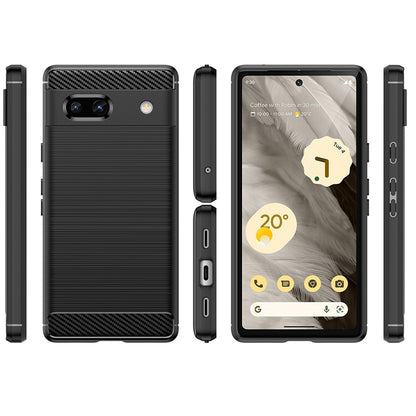 Coque pour Google Pixel 7a, Techsuit, Carbone, Noire