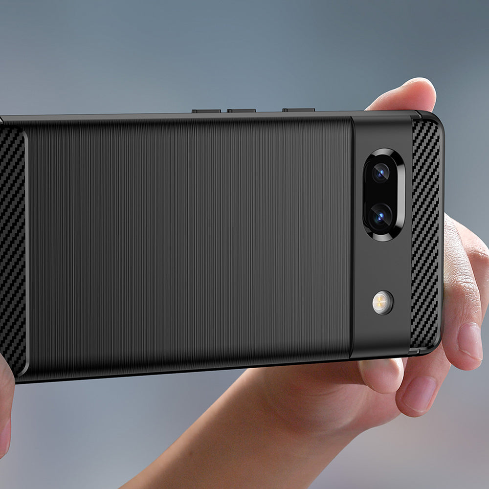 Coque pour Google Pixel 7a, Techsuit, Carbone, Noire