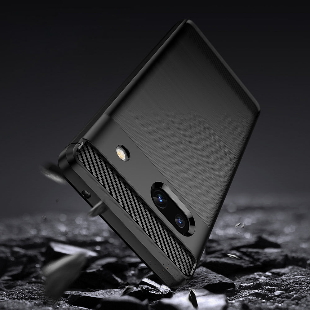 Coque pour Google Pixel 7a, Techsuit, Carbone, Noire