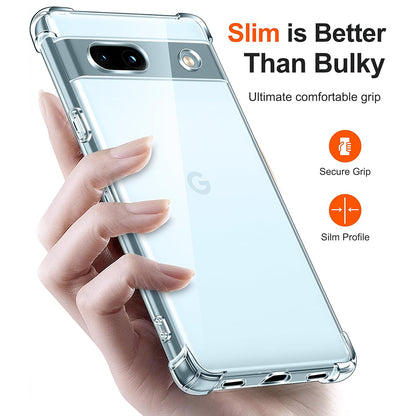 Custodia per Google Pixel 7a, Techsuit, Shockproof Clear, Trasparente