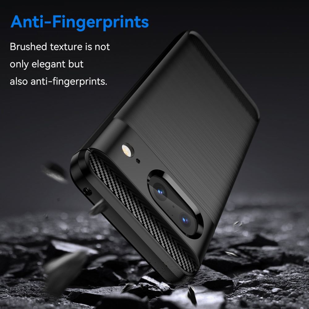 Coque pour Google Pixel 8, Techsuit, Carbone, Noire