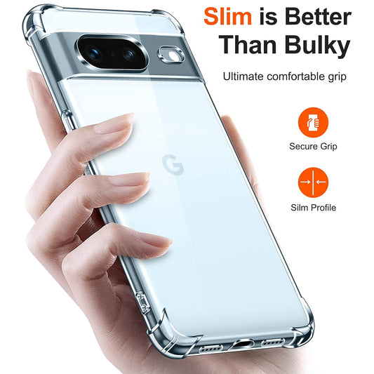 Coque pour Google Pixel 8a, Techsuit, Anti-choc Claire, Transparente