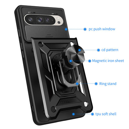 Case for Google Pixel 9 / 9 Pro, Techsuit, CamShield, Black