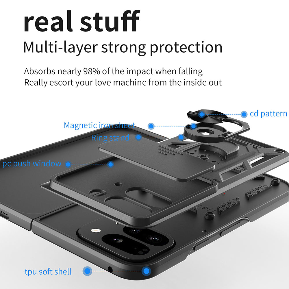 Hülle für Google Pixel 9 Pro Fold, Techsuit, CamShield, Blau