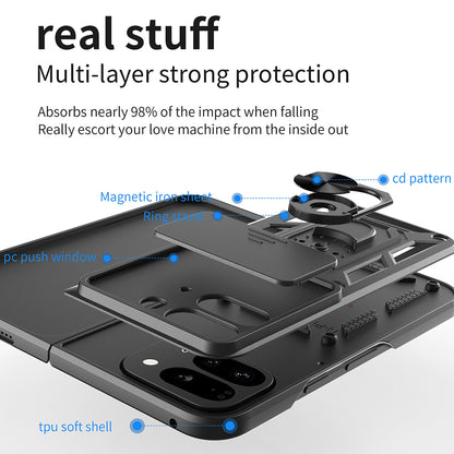 Custodia per Google Pixel 9 Pro Fold, Techsuit, CamShield, Verde
