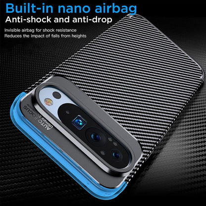 Custodia per Google Pixel 9 Pro, Techsuit, CarbonFiber, Nera
