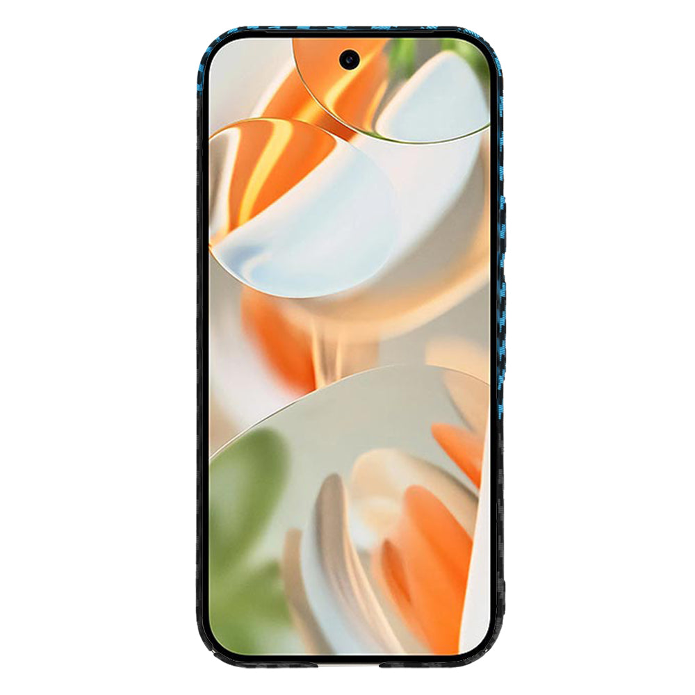 Custodia per Google Pixel 9 Pro, Techsuit, Carbonite FiberShell, Nero Bleu