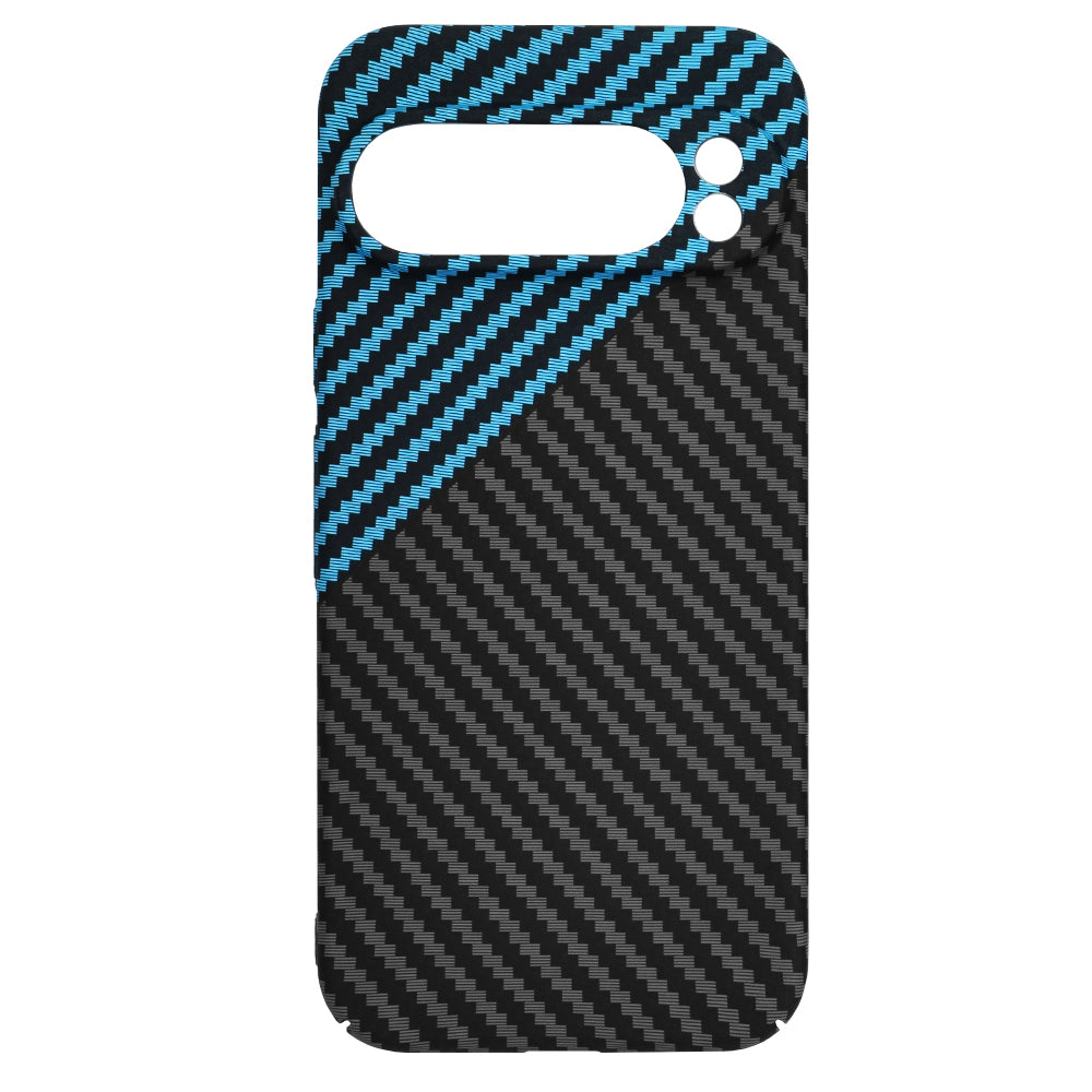 Custodia per Google Pixel 9 Pro, Techsuit, Carbonite FiberShell, Nero Bleu