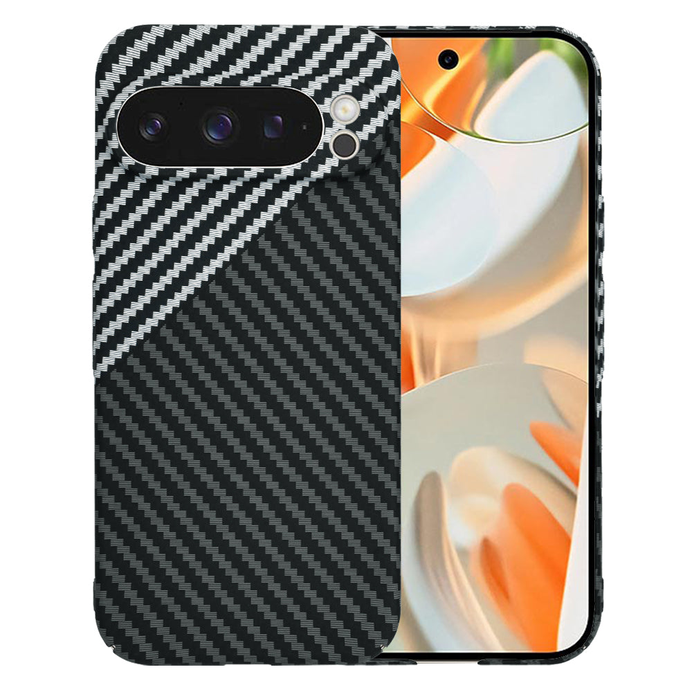 Custodia per Google Pixel 9 Pro, Techsuit, Carbonite FiberShell, Nero Grigio
