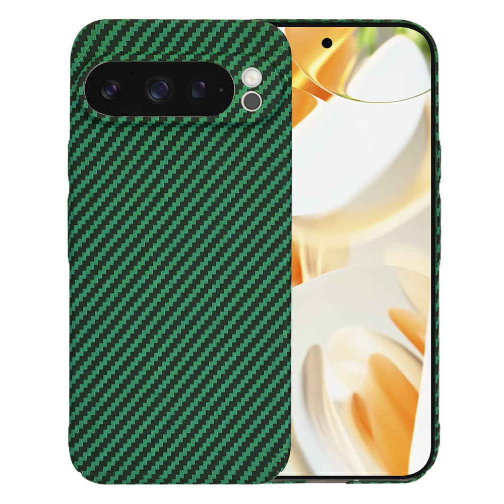 Custodia per Google Pixel 9 Pro, Techsuit, Carbonite FiberShell, Verde