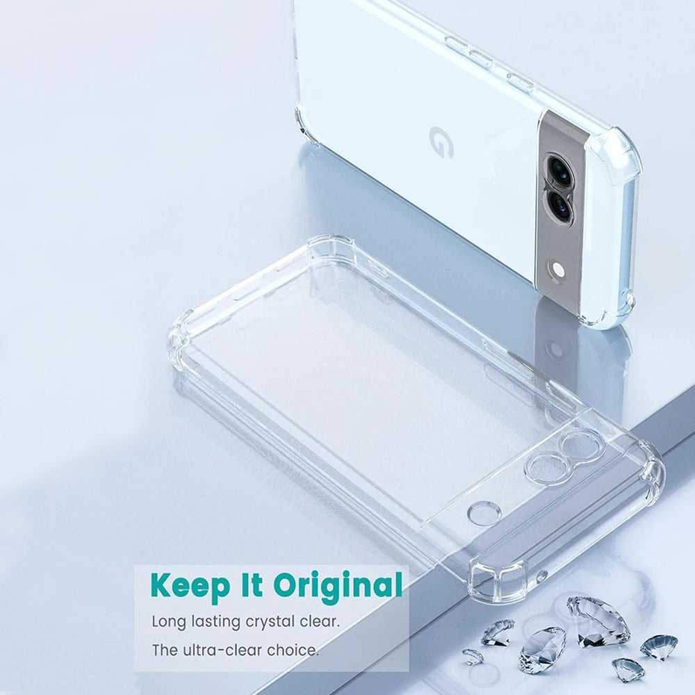 Custodia per Google Pixel 9 Pro, Techsuit, Shockproof Clear, Trasparente