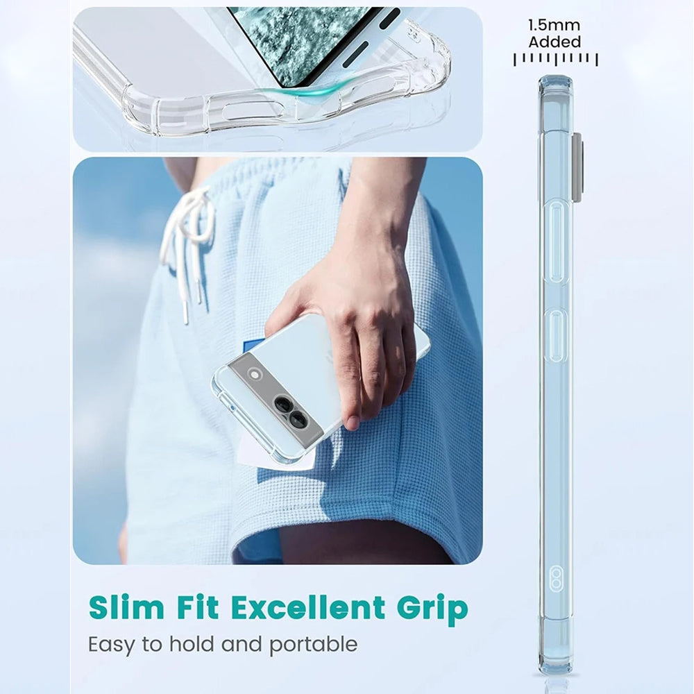 Custodia per Google Pixel 9 Pro, Techsuit, Shockproof Clear, Trasparente