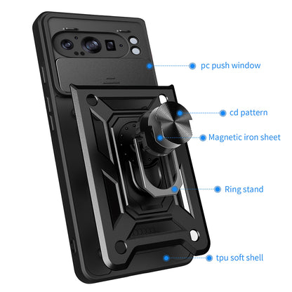 Custodia per Google Pixel 9 Pro XL, Techsuit, CamShield, Nera