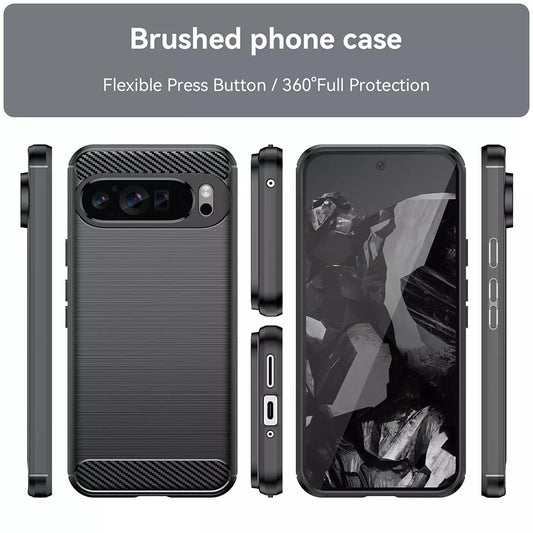 Custodia per Google Pixel 9 Pro XL, Techsuit, Carbonio, Blu