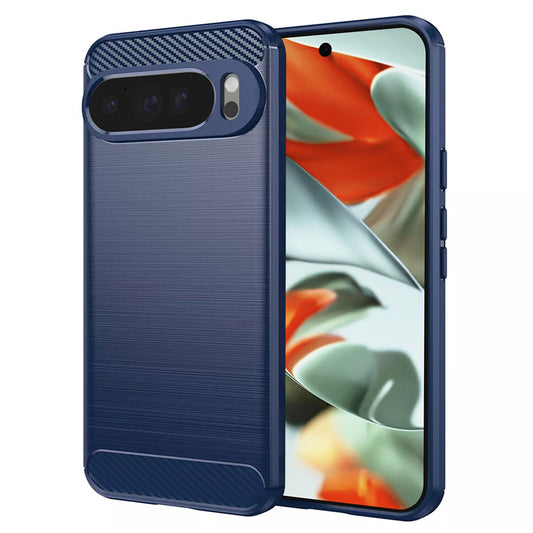 Custodia per Google Pixel 9 Pro XL, Techsuit, Carbonio, Blu