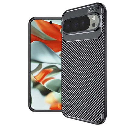 Custodia per Google Pixel 9 Pro XL, Techsuit, CarbonFiber, Nera