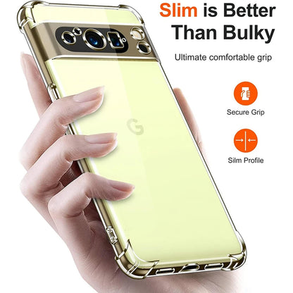Custodia per Google Pixel 9 Pro XL, Techsuit, Shockproof Clear, Trasparente