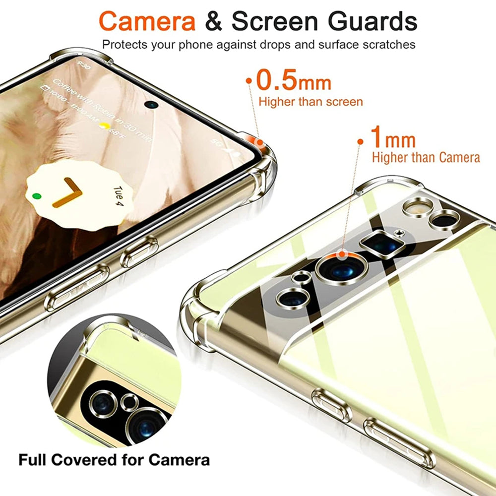 Custodia per Google Pixel 9 Pro XL, Techsuit, Shockproof Clear, Trasparente