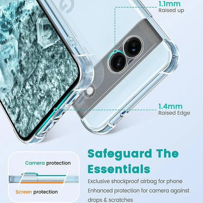 Custodia per Google Pixel 9, Techsuit, Shockproof Clear, Trasparente