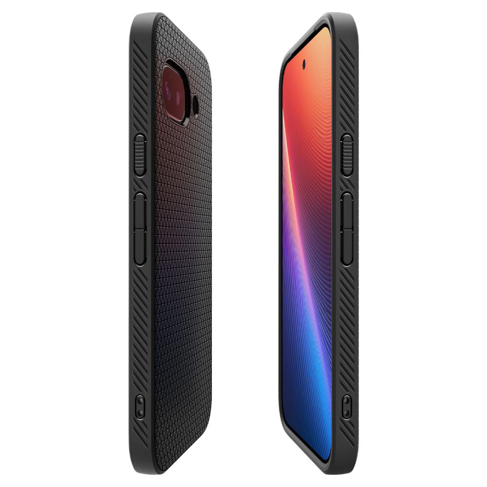 Custodia per Google Pixel 9a, Spigen, Liquid Air, Nero Opaco ACS09039