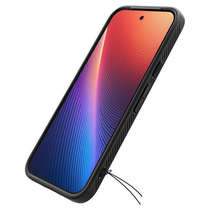 Custodia per Google Pixel 9a, Spigen, Liquid Air, Nero Opaco ACS09039