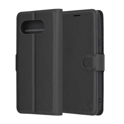 Custodia per Google Pixel 9a, Techsuit, Leather Folio, Nera