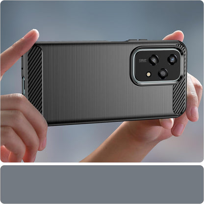Coque pour Honor 200 Lite, Techsuit, Carbone, Bleue