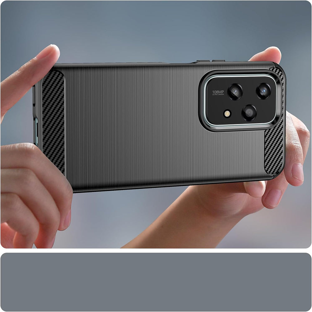 Custodia per Honor 200 Lite, Techsuit, Carbonio, Nera