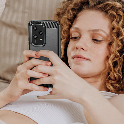 Custodia per Honor 200 Lite, Techsuit, Carbonio, Nera