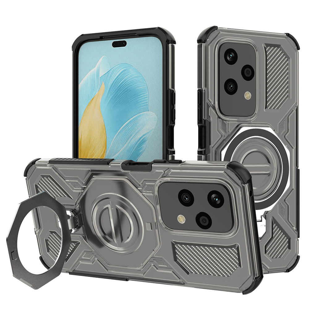 Coque pour Honor 200 Lite, Techsuit, Carbon Shield Pro, Fumée