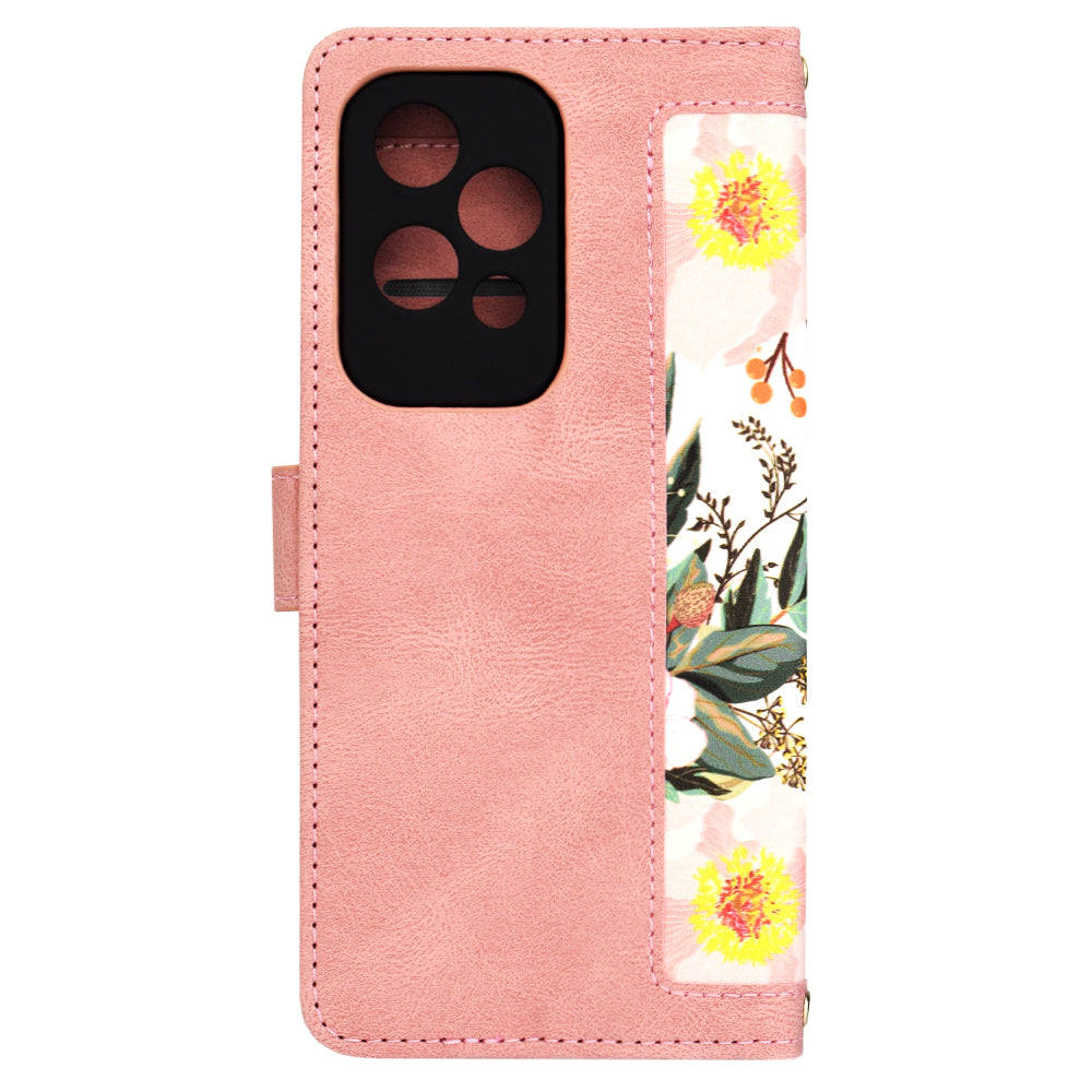 Coque pour Honor 200 Lite, Techsuit, FlipCraft, Rose
