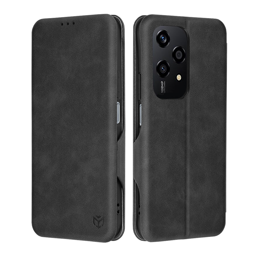 Custodia per Honor 200 Lite, Techsuit, Safe Wallet Plus, Nera