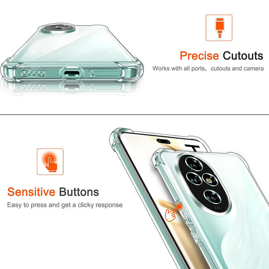 Custodia per Honor 200 Pro, Techsuit, Shockproof Clear, Trasparente