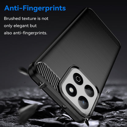 Custodia per Honor 200 Smart, Techsuit, Carbonio, Nera