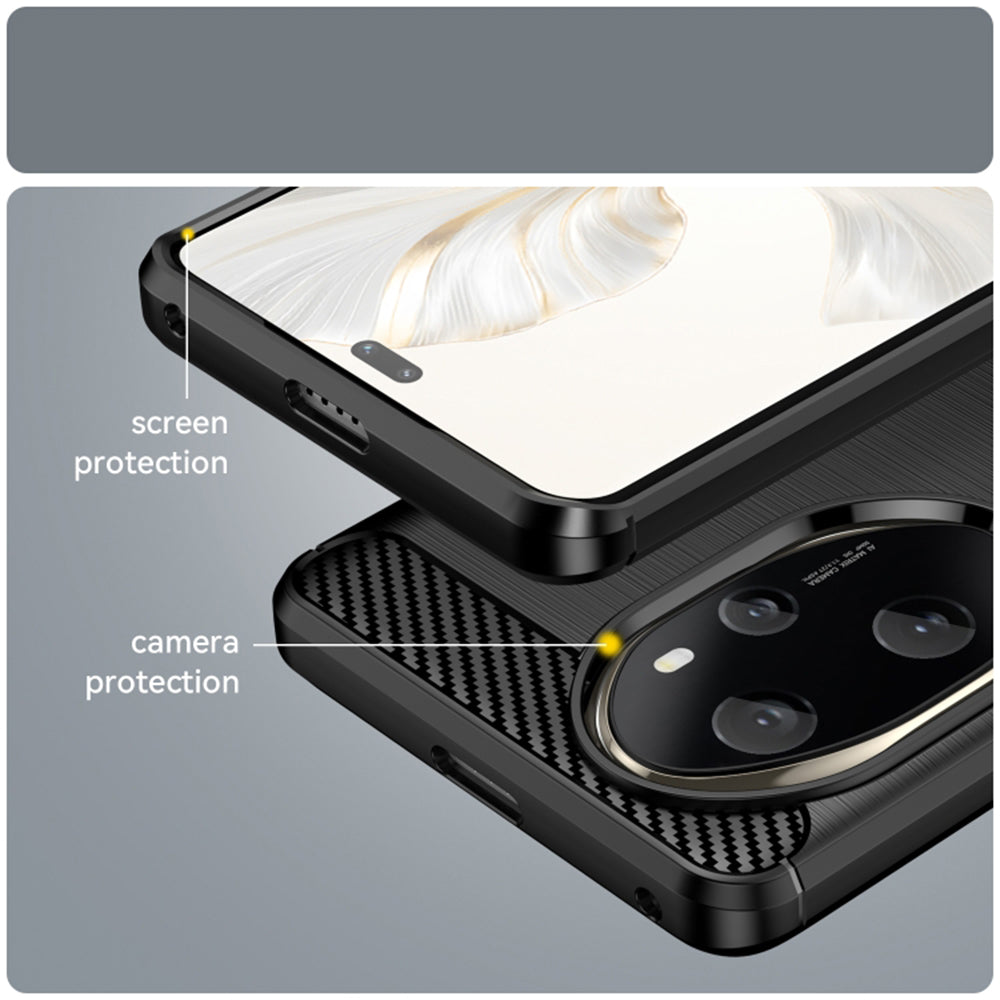 Custodia per Honor 200, Techsuit, Carbonio, Nera