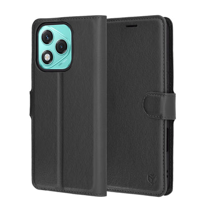 Custodia per Honor 400 Lite, Techsuit, Leather Folio, Nera