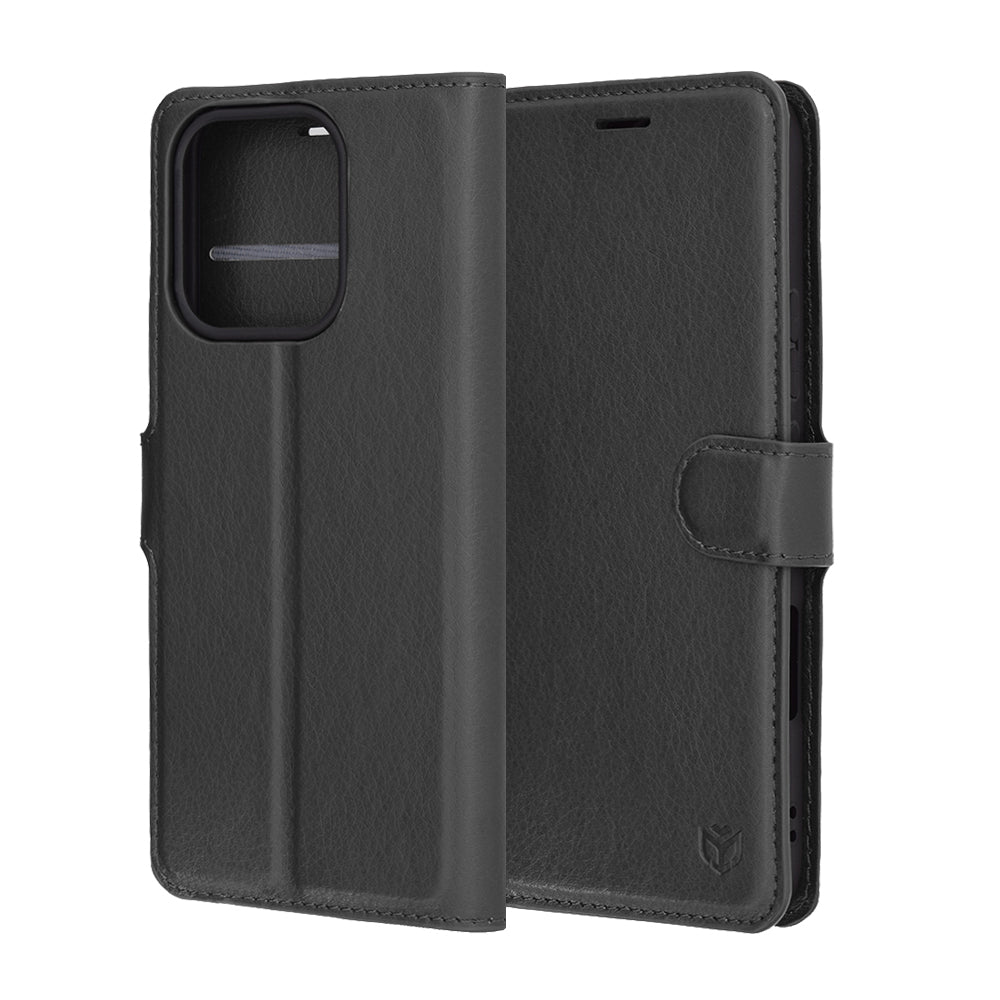 Custodia per Honor 400 Lite, Techsuit, Leather Folio, Nera