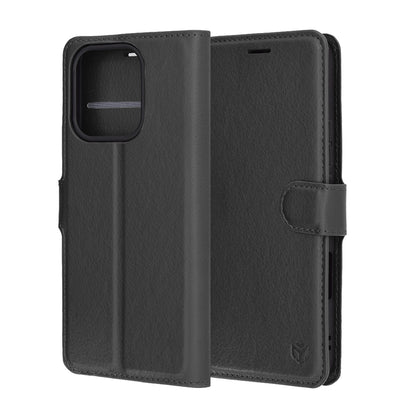 Custodia per Honor 400 Lite, Techsuit, Leather Folio, Nera