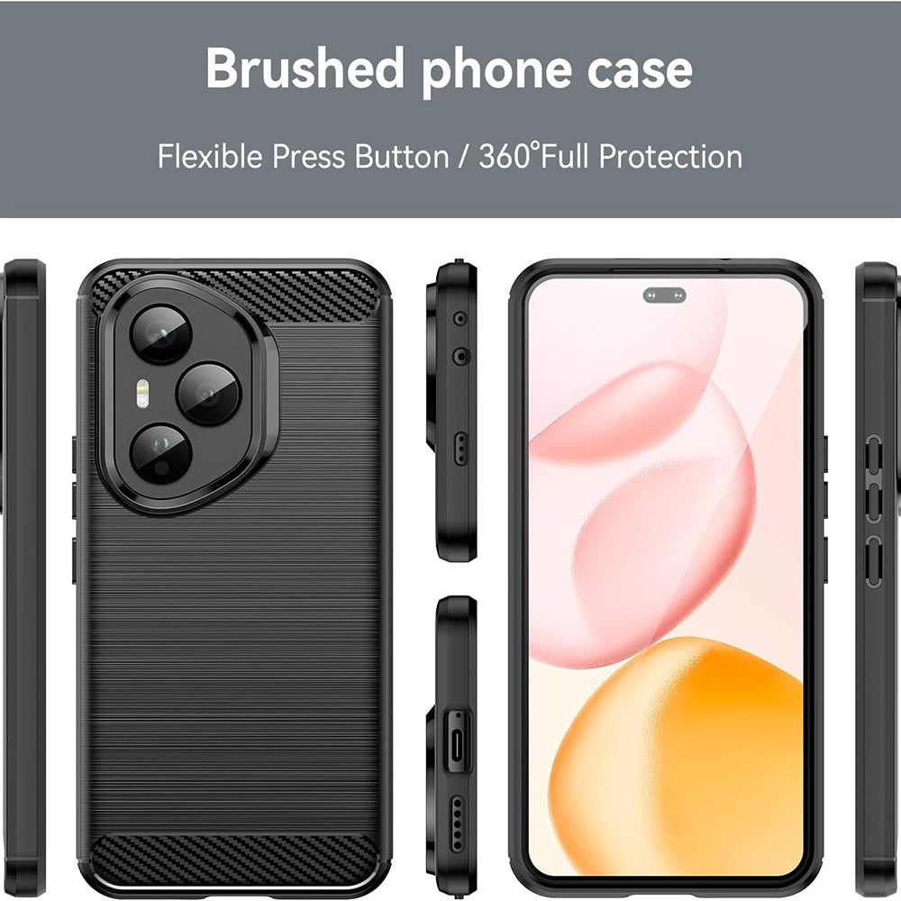 Custodia per Honor 400 Pro, Techsuit, Carbonio, Nera